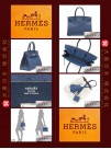 HERMES BIRKIN 30 (Pre-owned) - Blue de malte / Dark blue, Ostrich leather, Phw